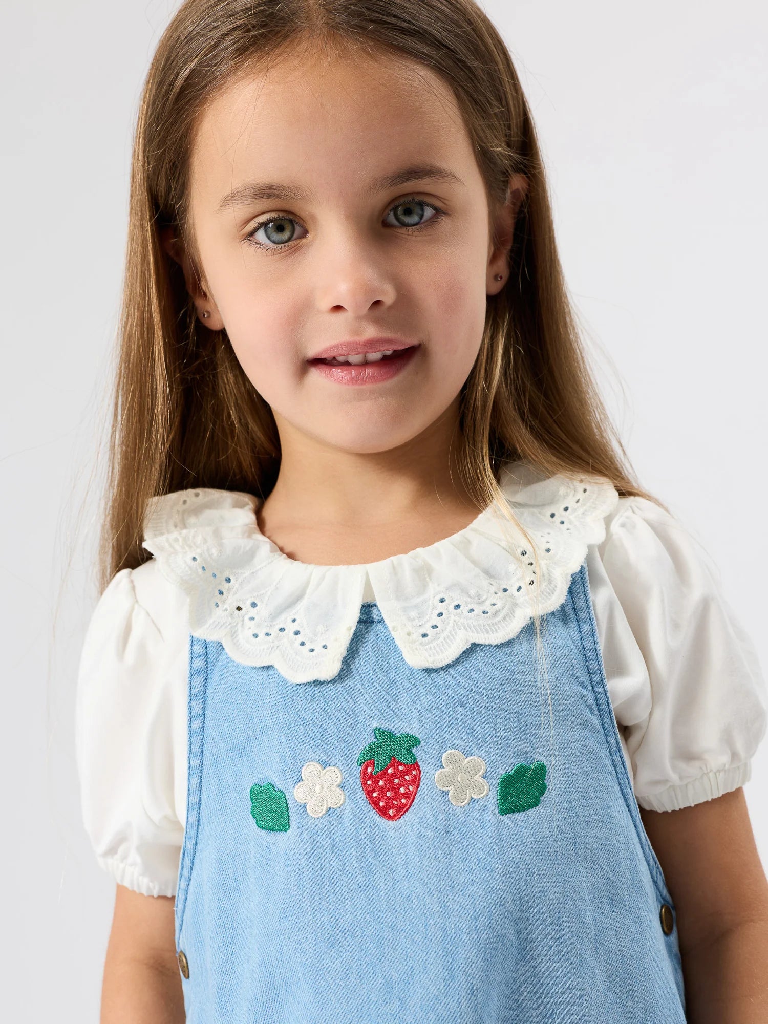 Wild Strawberry Pinafore Dress | Goldie + Ace