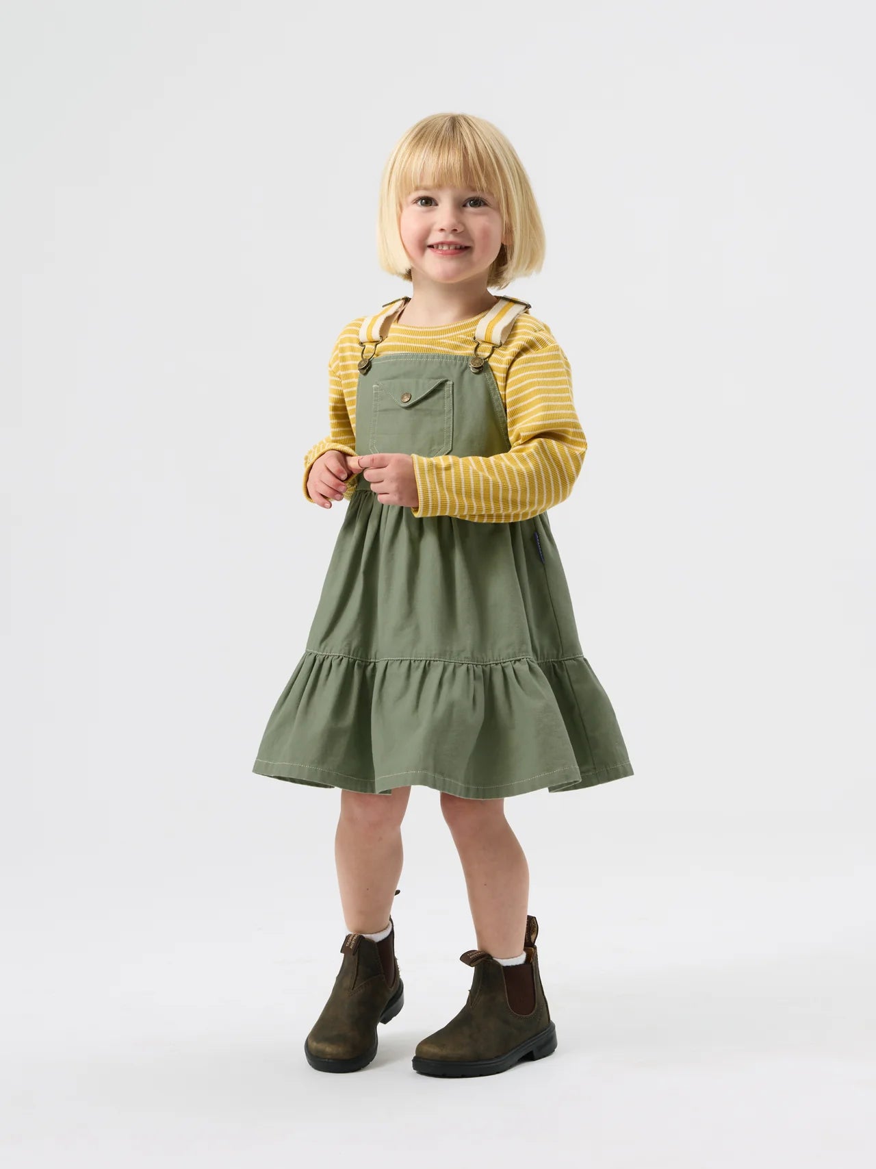 ESSENTIAL STRIPE RIB TOP YELLOW | Goldie + Ace