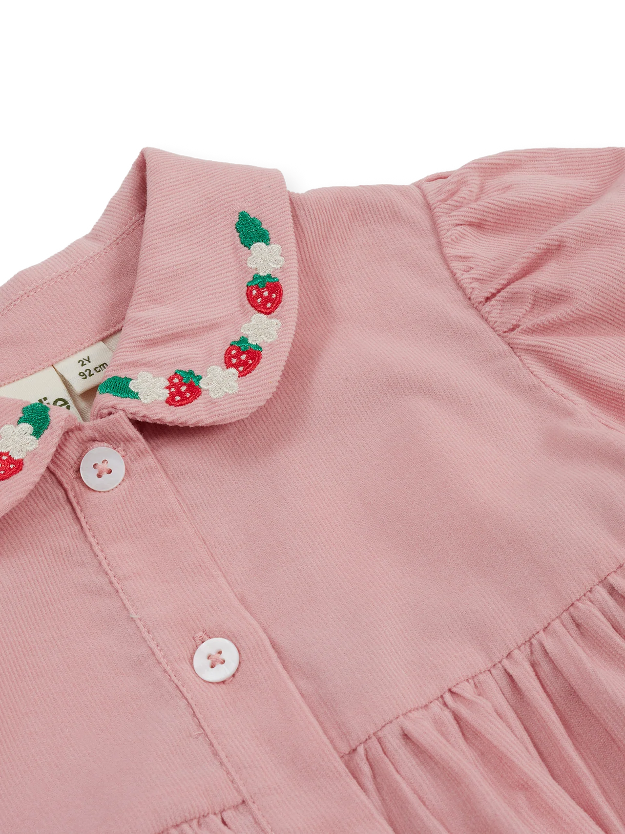 WILD STRAWBERRY CORDUROY COLLAR DRESS | Goldie + Ace