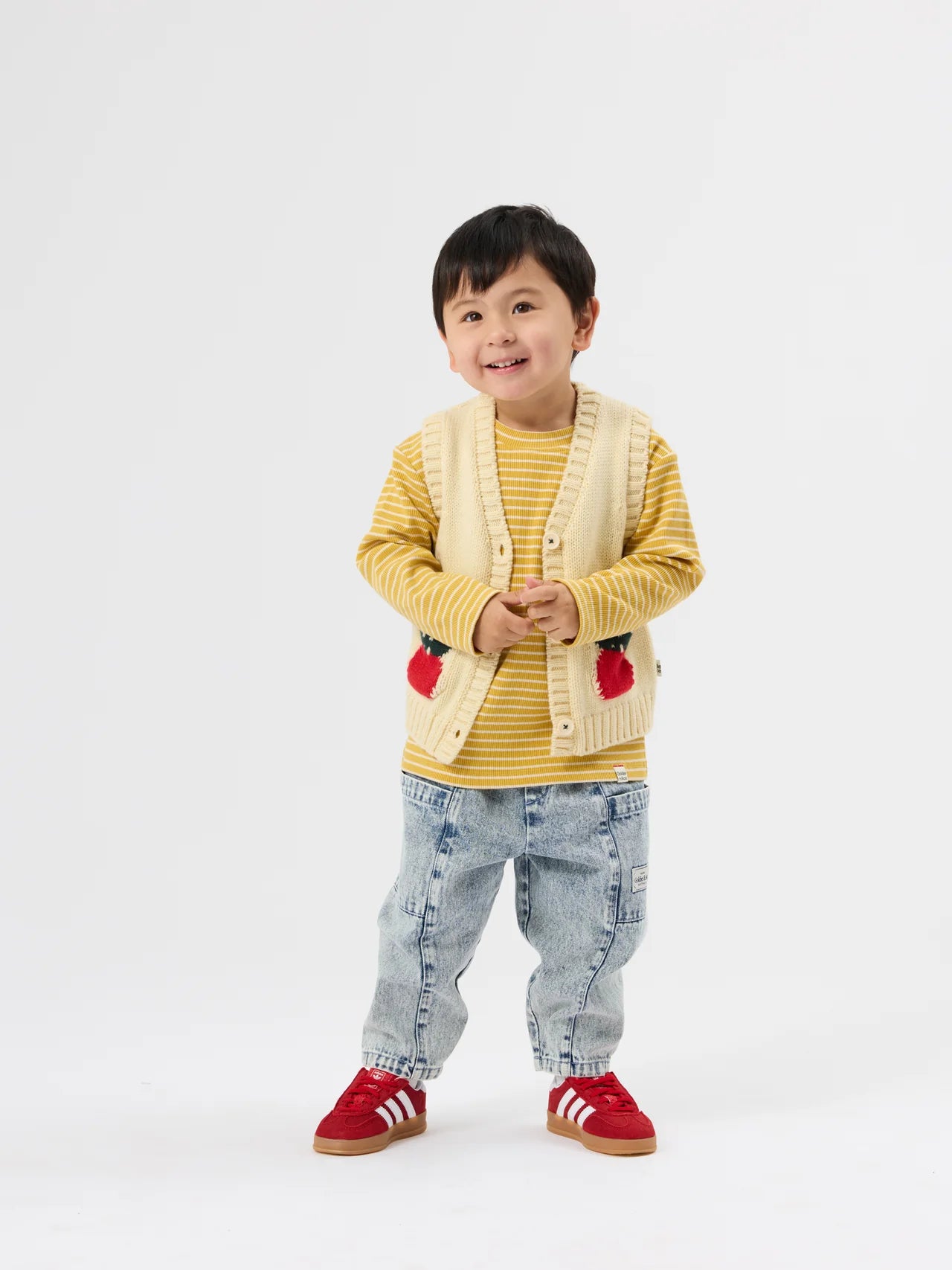ESSENTIAL STRIPE RIB TOP YELLOW | Goldie + Ace
