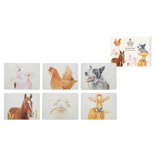 Farmyard Faces 2 - 6pk Placemat | Ashdene