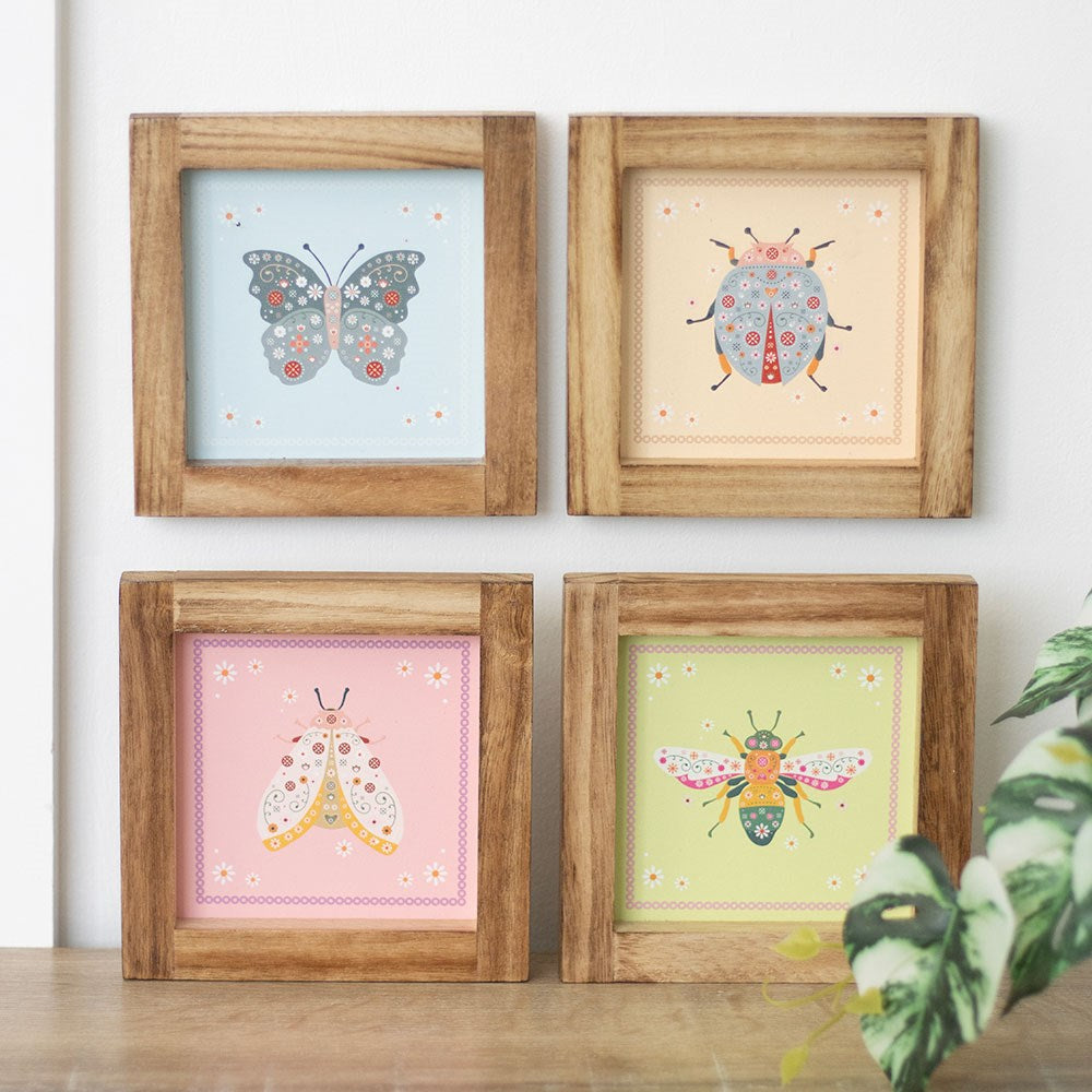 Assorted Floral Bug Wooden Frames | Nibble