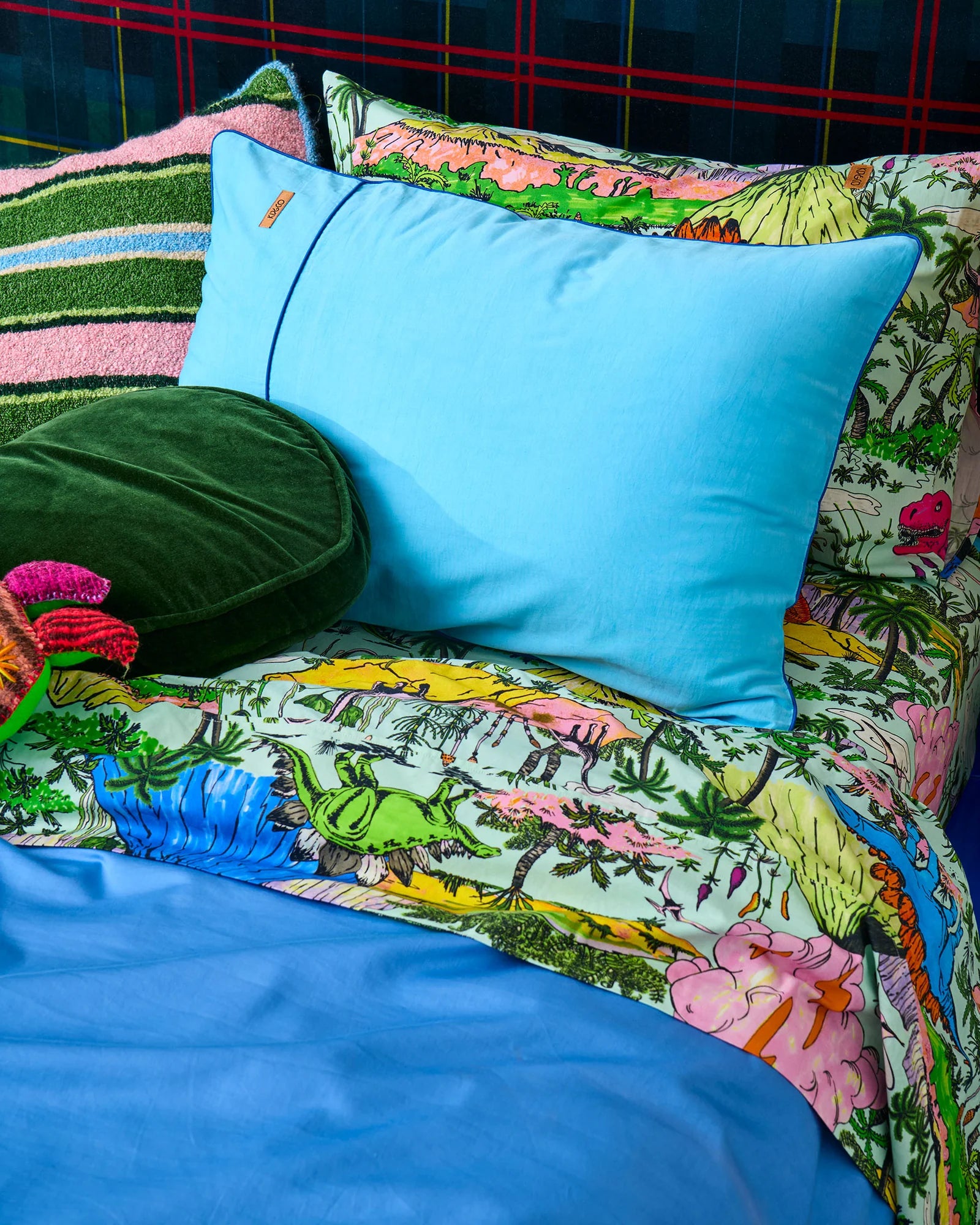 Jurassic - ORGANIC COTTON FLAT SHEET - King Single