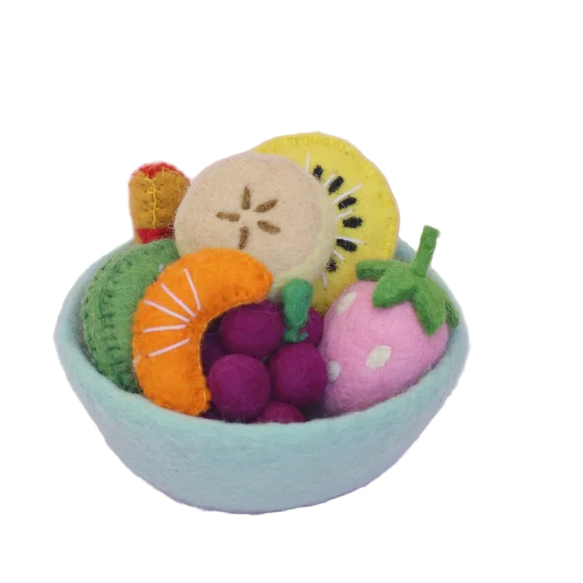 Tutti Fruity Fruit Salad Blue Bowl | Juni Moon