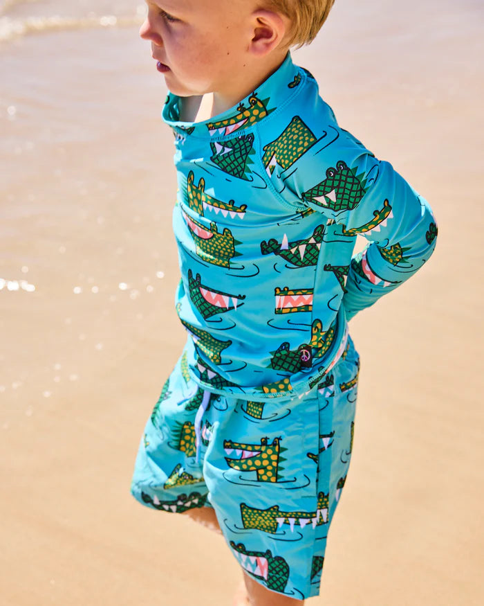 Crocodile Rock Green Boardies | Kip & Co