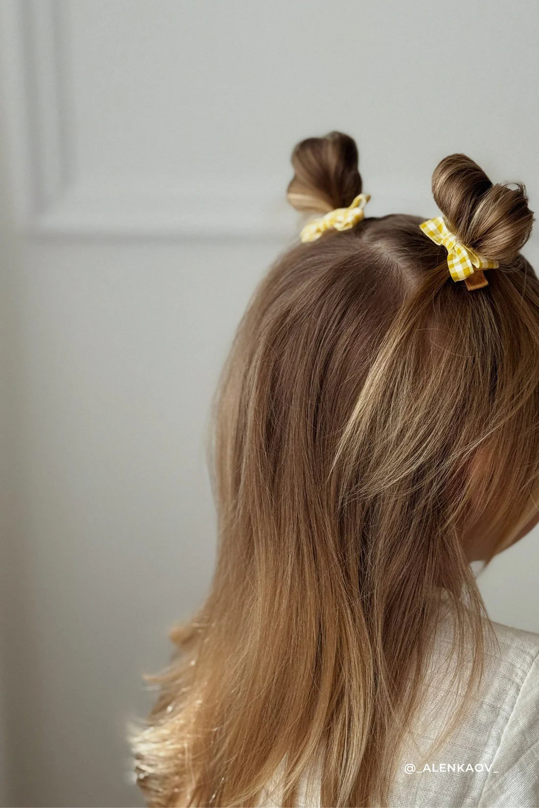 Gracie Gingham Hair Clip Set - Sunshine Yellow | Jamie Kay
