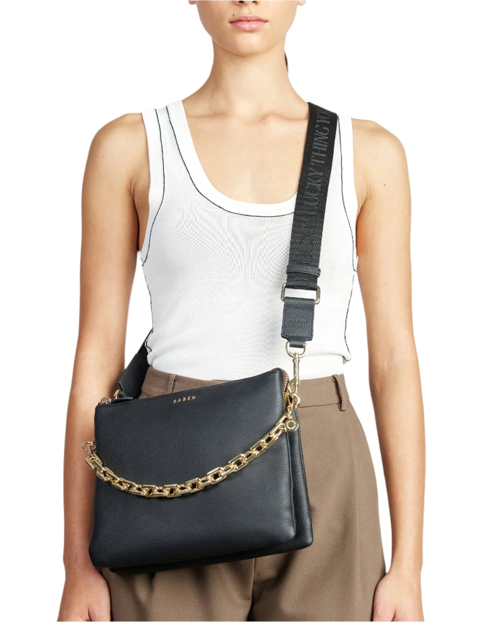 Feature Strap Webbing || Black Lucky Thing | Saben