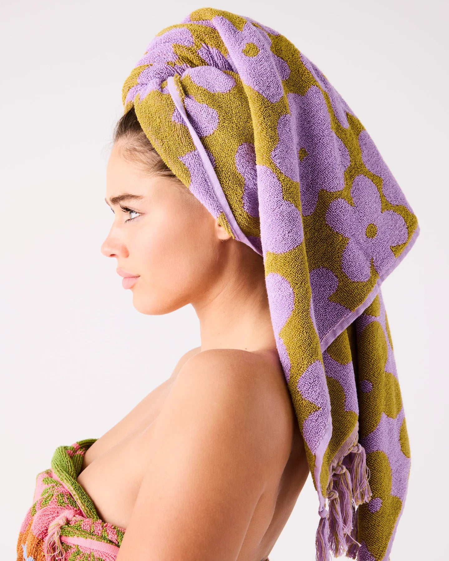 Big Flower Terry Bath Towel | Kip & Co
