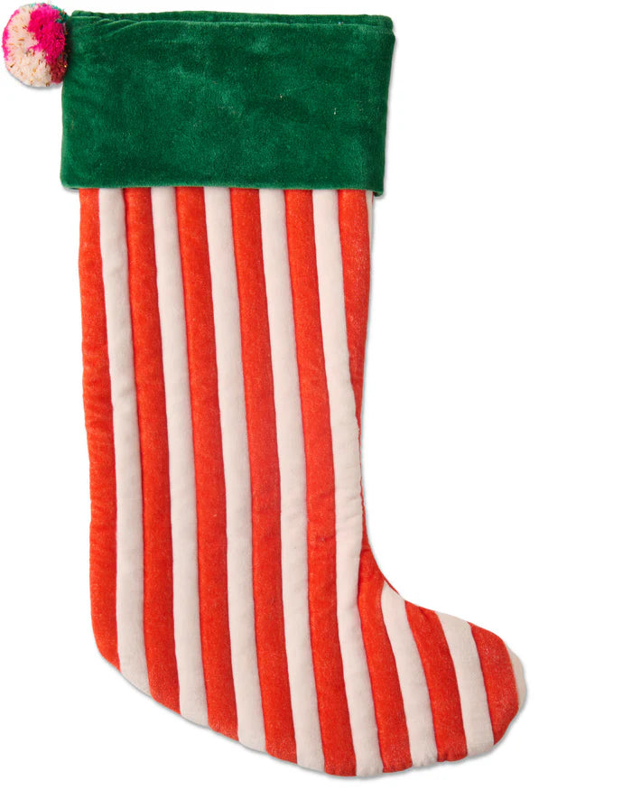 Jolly Christmas Velvet Stocking | Kip & Co