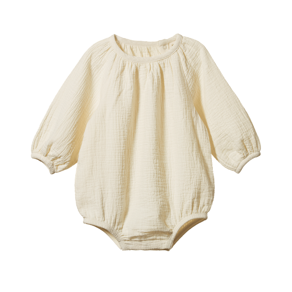 Muslin Meadow Bodysuit - Natural | Nature Baby