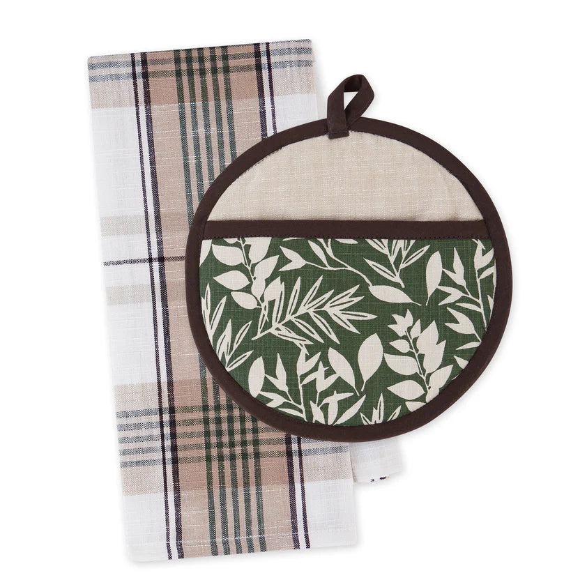 Garden Greens Printed Potholder Gift Set | Design Imports