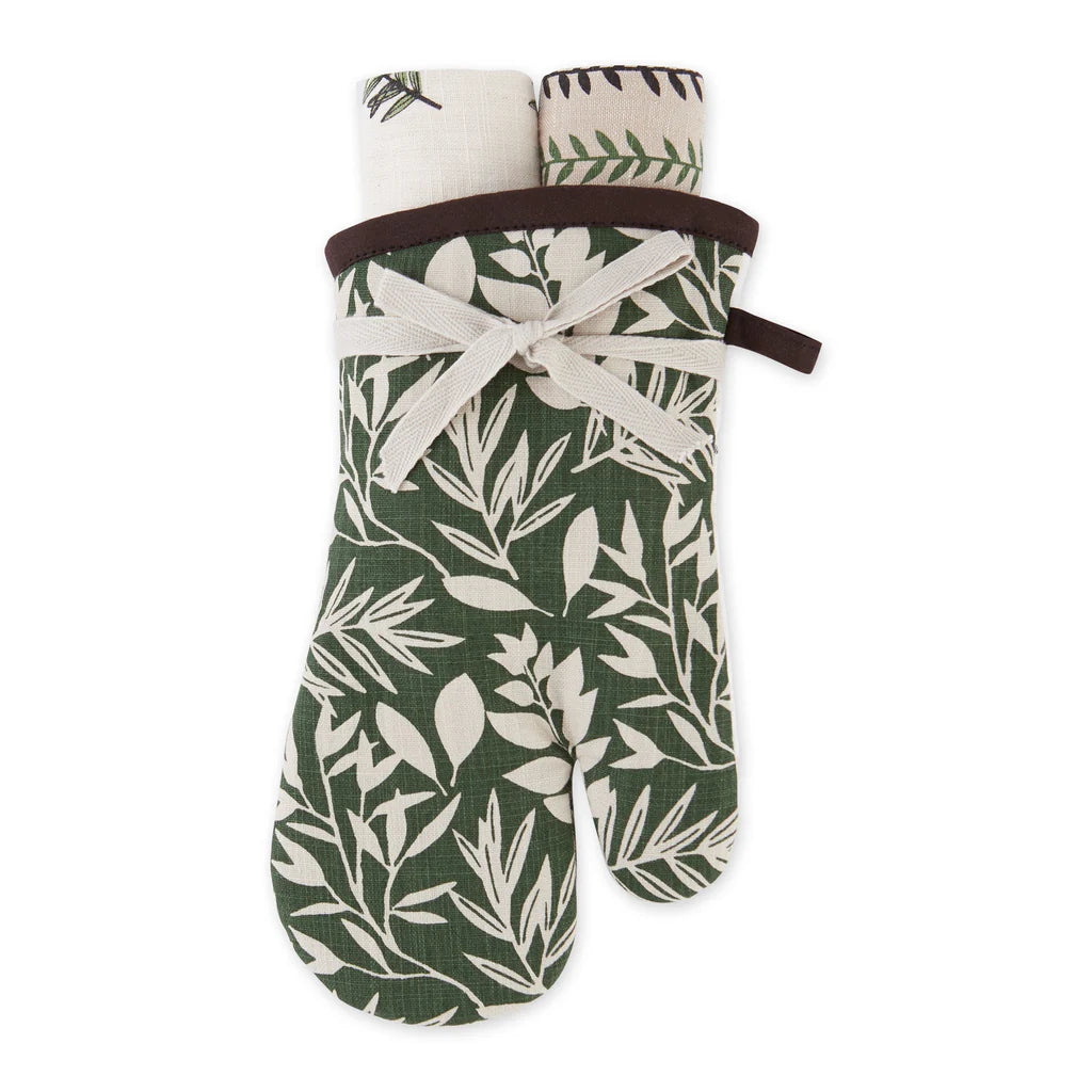 Garden Greens Oven Mitt Gift Set | Design Imports