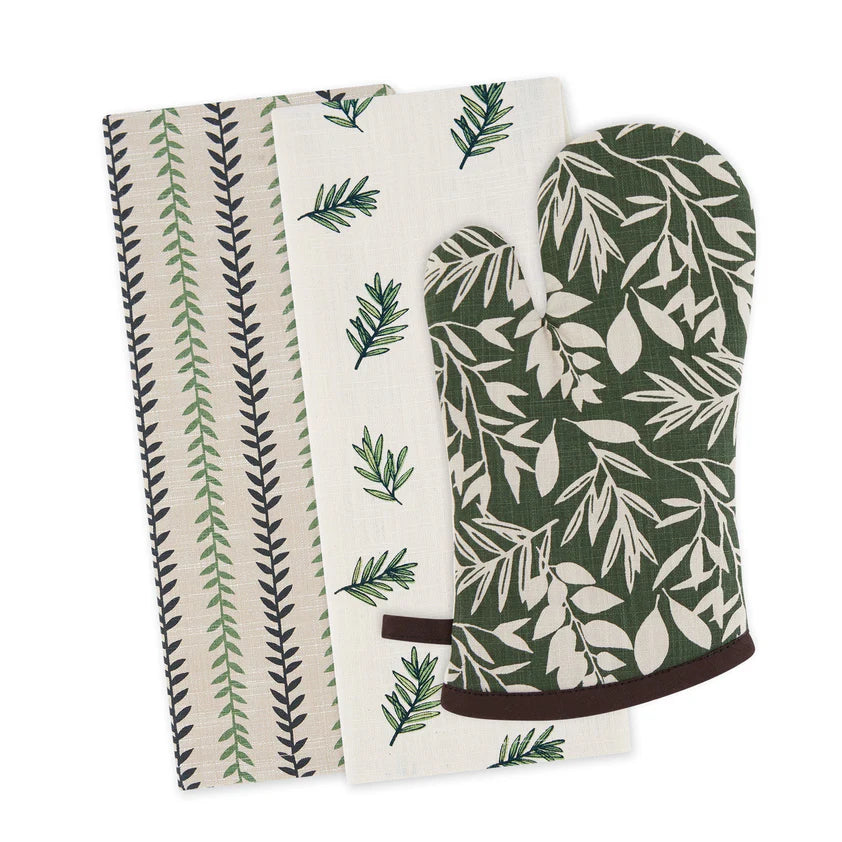 Garden Greens Oven Mitt Gift Set | Design Imports