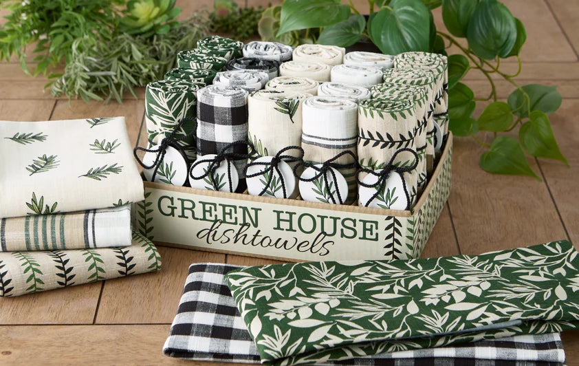 Green House Assorted Dishtowels | Design Imports