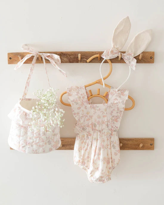 Bunny Headband || Pastel Floral - NATURAL |  Noralee