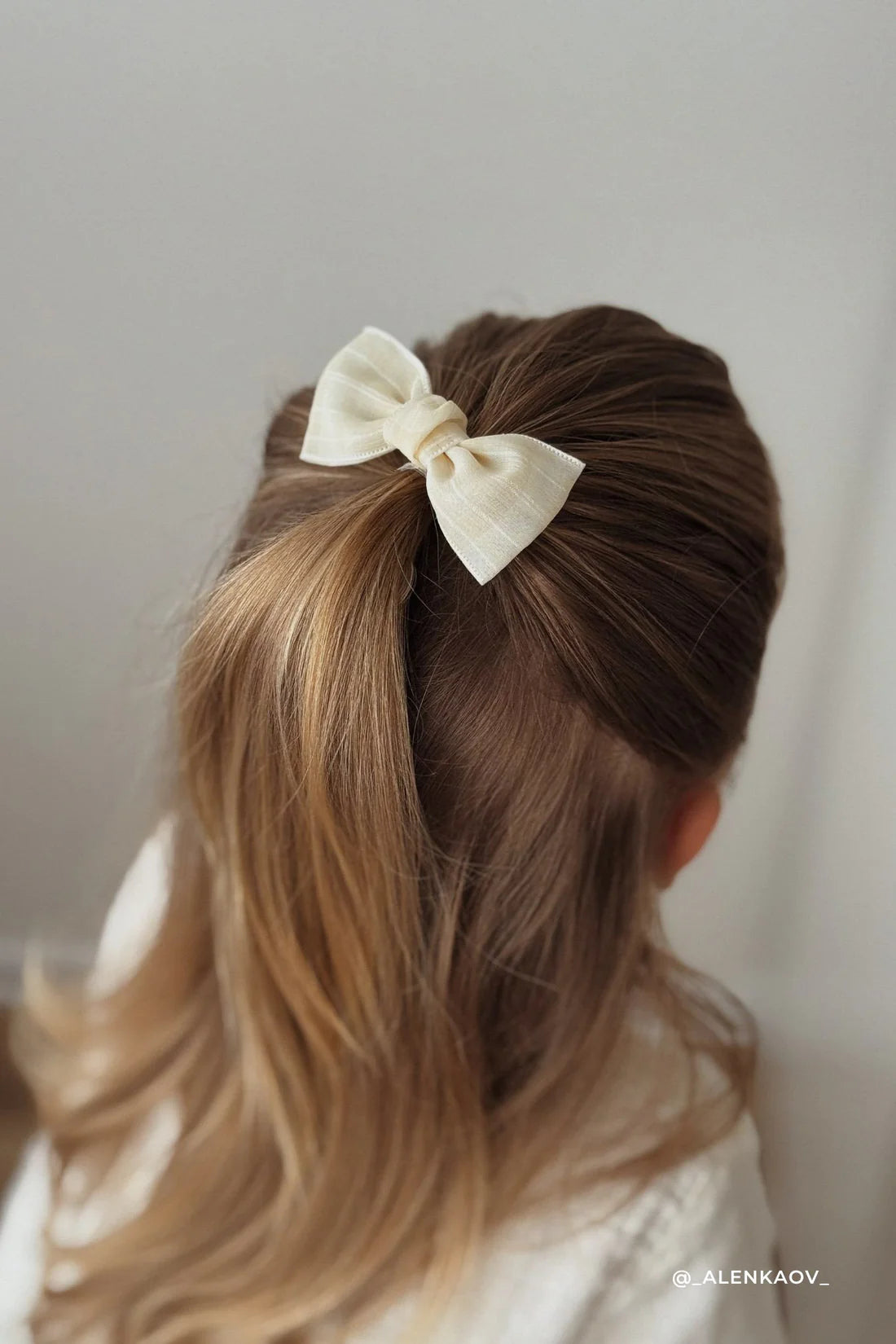 Chloe Gingham Hair Clip - Winter White | Jamie Kay