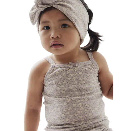 Organic Cotton Bridget Singlet Bodysuit - Rosalie Field Raindrop | Jamie Kay