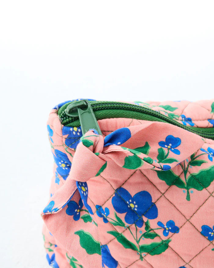 Quilted Cotton Toiletry Purse - Indian Summer Rose | Kip & Co x Anna Spiro