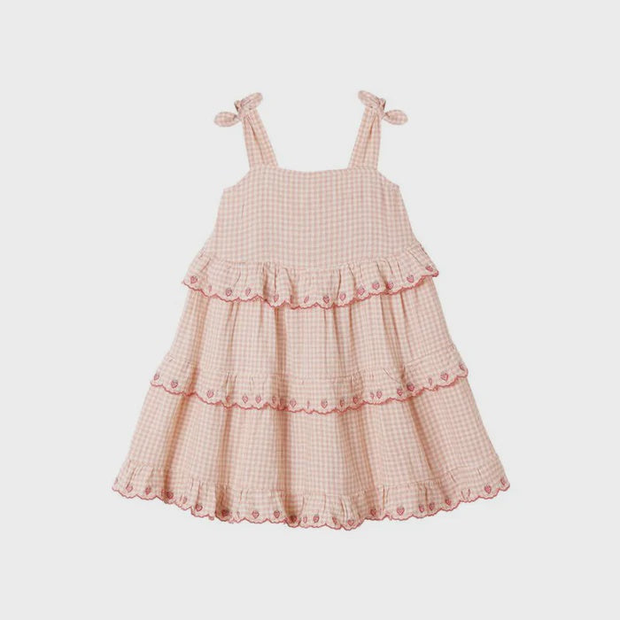 Ruffled Swing Dress || Petal Gingham - Petal | Rylee + Cru