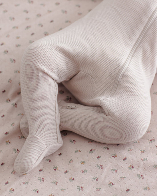 Pointelle Baby Blanket Heart Ditsy - Lilac | Quincy Mae