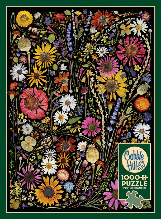 Flower Press: Happiness 1000pc Puzzle | Cobble Hill