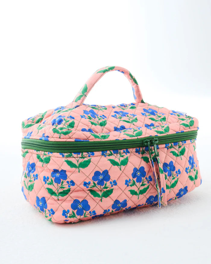 Quilted Cotton Toiletry Case - Indian Summer Rose | Kip & Co x Anna Spiro