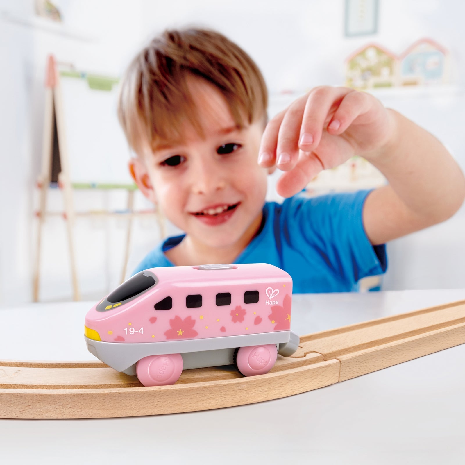 Hape Battery Powered Inter-city Loco - Pink | Hape