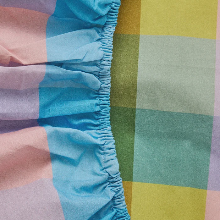 Sorbet Tartan Organic Cotton Baby Fitted Sheet - Bassinet | Kip & Co