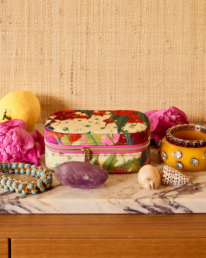 Australian Bush Blossom Travel Velvet Jewellery Box | Kip & Co