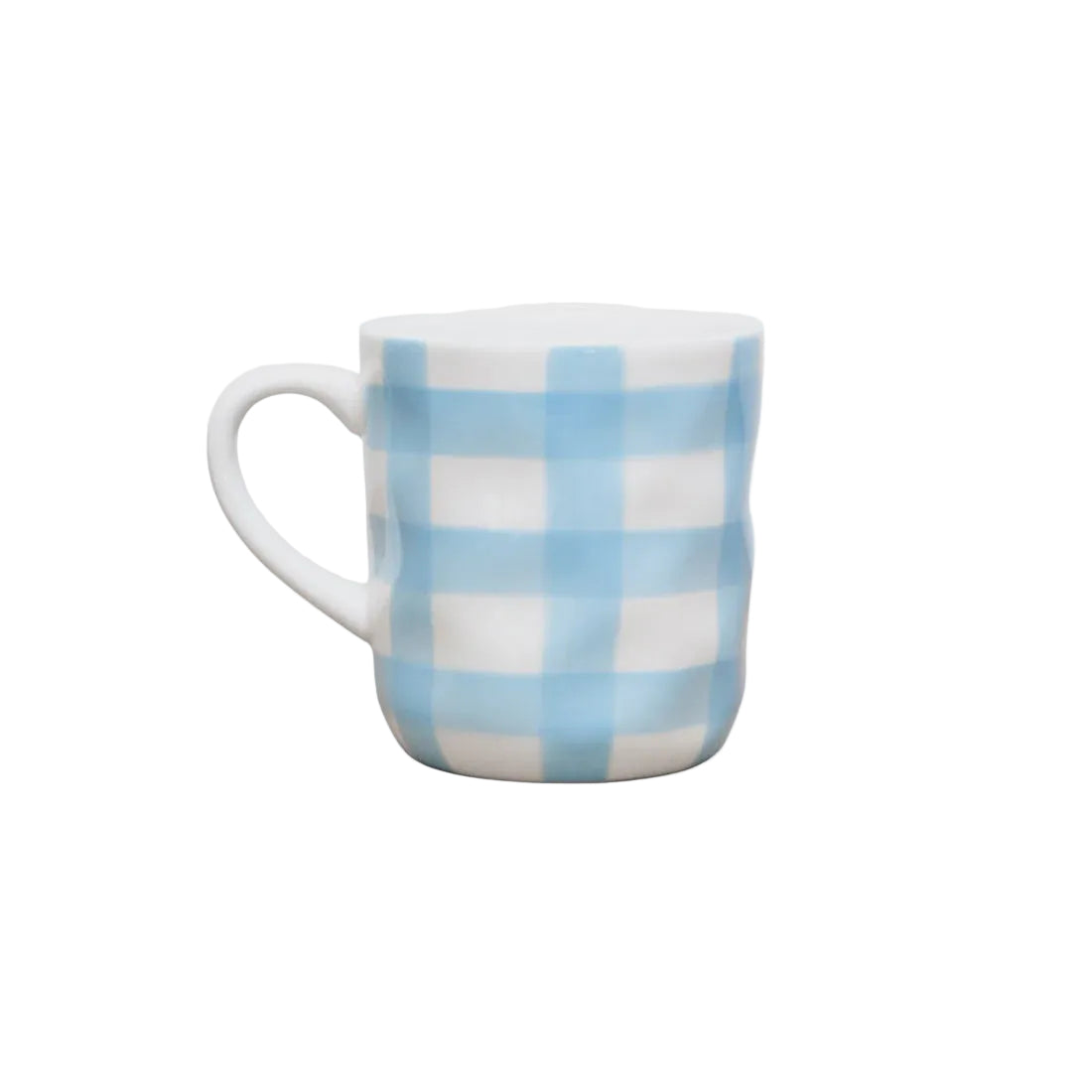 Ceramic Mug - Cornflower Blue Gingham | Noss & Co