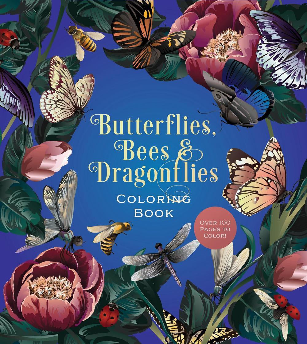 Butterflies, Bees & Dragonflies Coloring Book | Editors of Chartwell Books