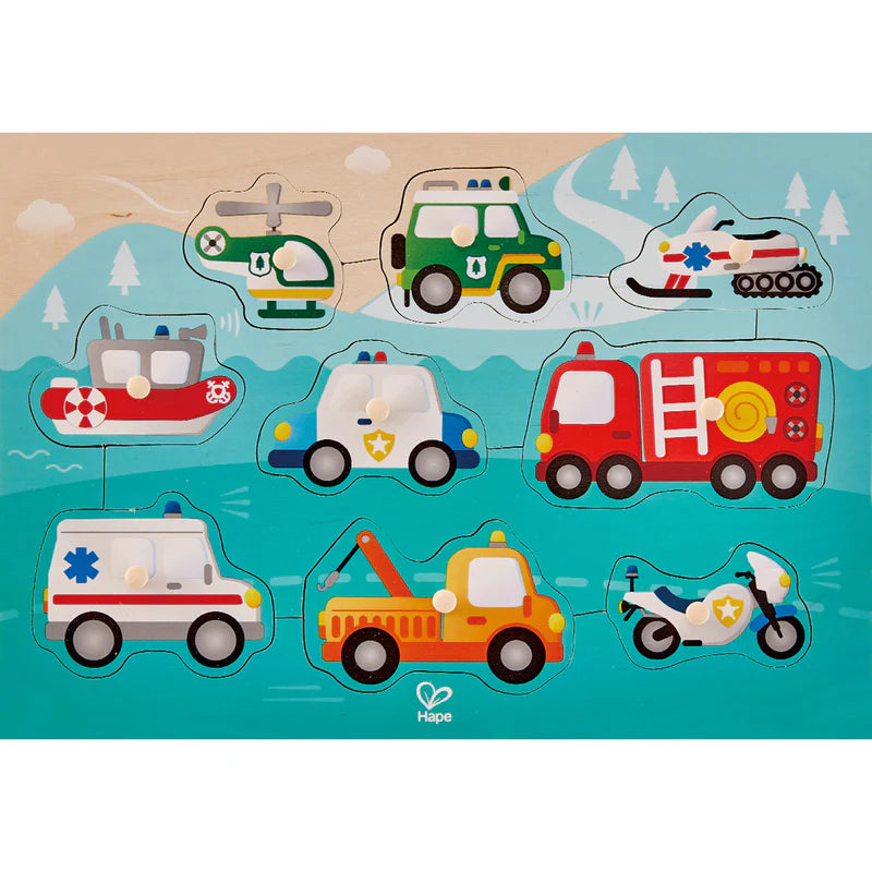 Emergency Peg Puzzle 10pc | Hape