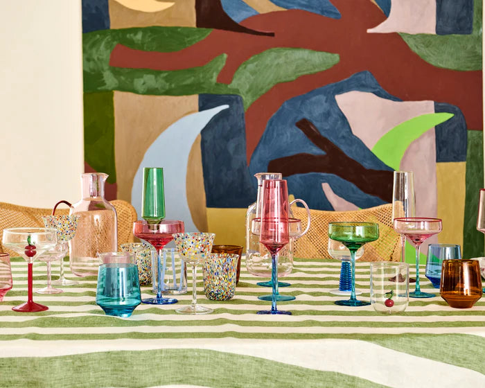Pistachio Crush Margarita Glass 2P Set One Size | Kip & Co