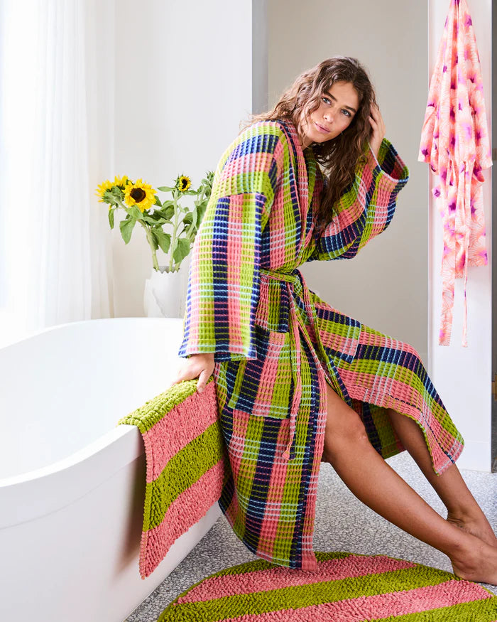 Florida Tartan Waffle Bath Robe | Kip & Co