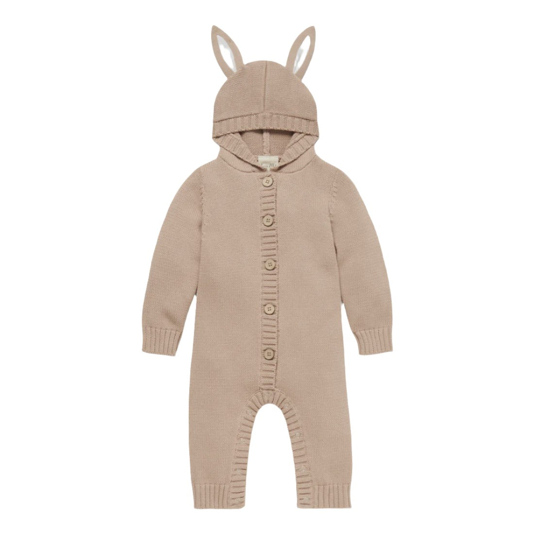 Taupe Bunny Knit Romper | Aster & Oak