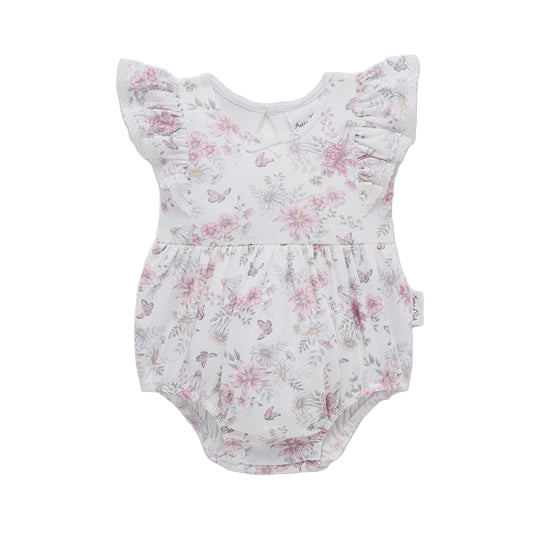 Daisy Floral Bubble Romper || White | Aster & Oak