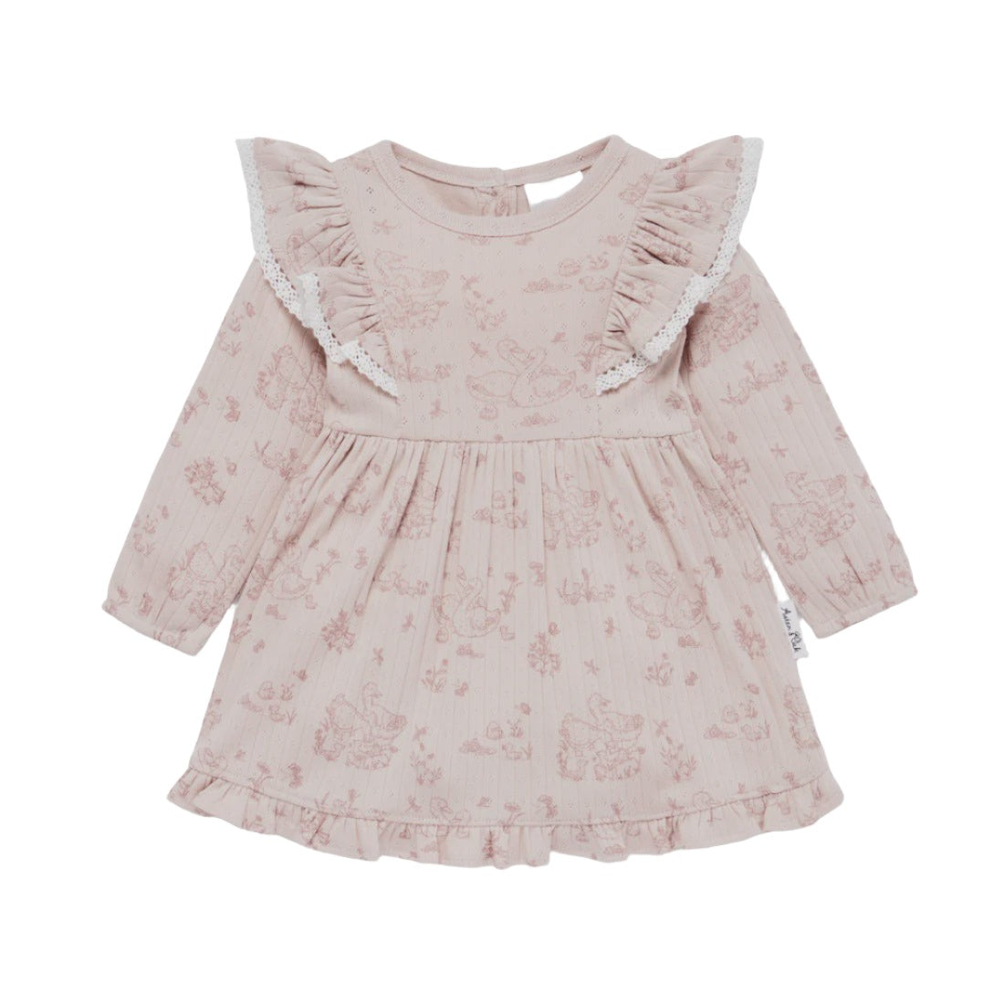 Duck Family Ruffle Dress | Aster & Oak