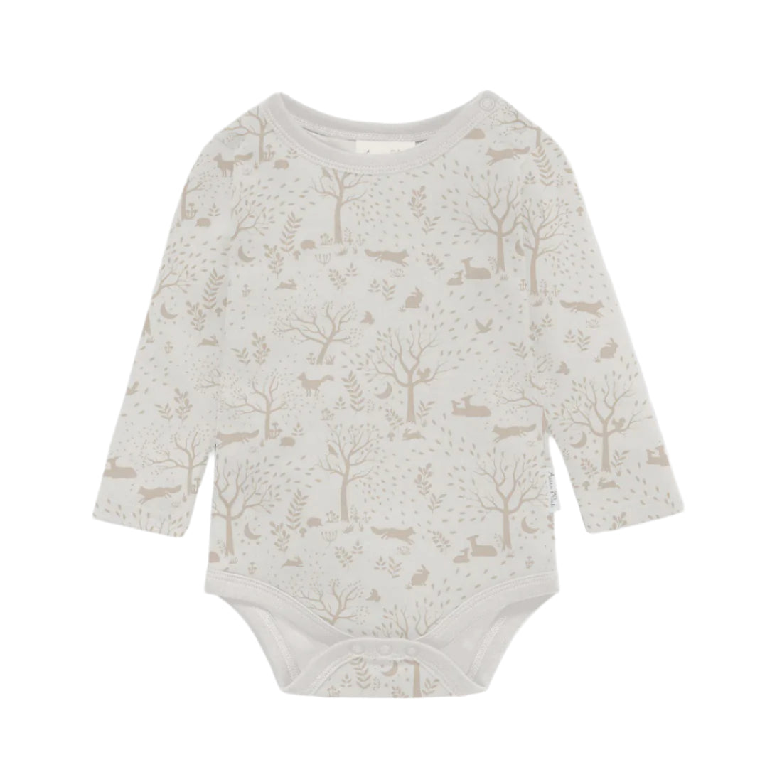 Woodland Ditsy LS Onesie || Natural | Aster & Oak