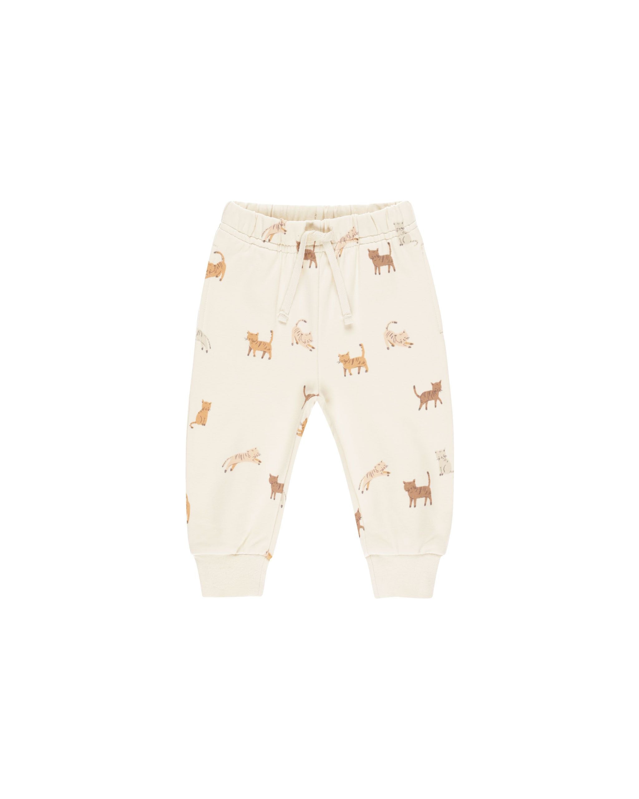 Relaxed Sweatpant || Cats - NATURAL | Quincy Mae
