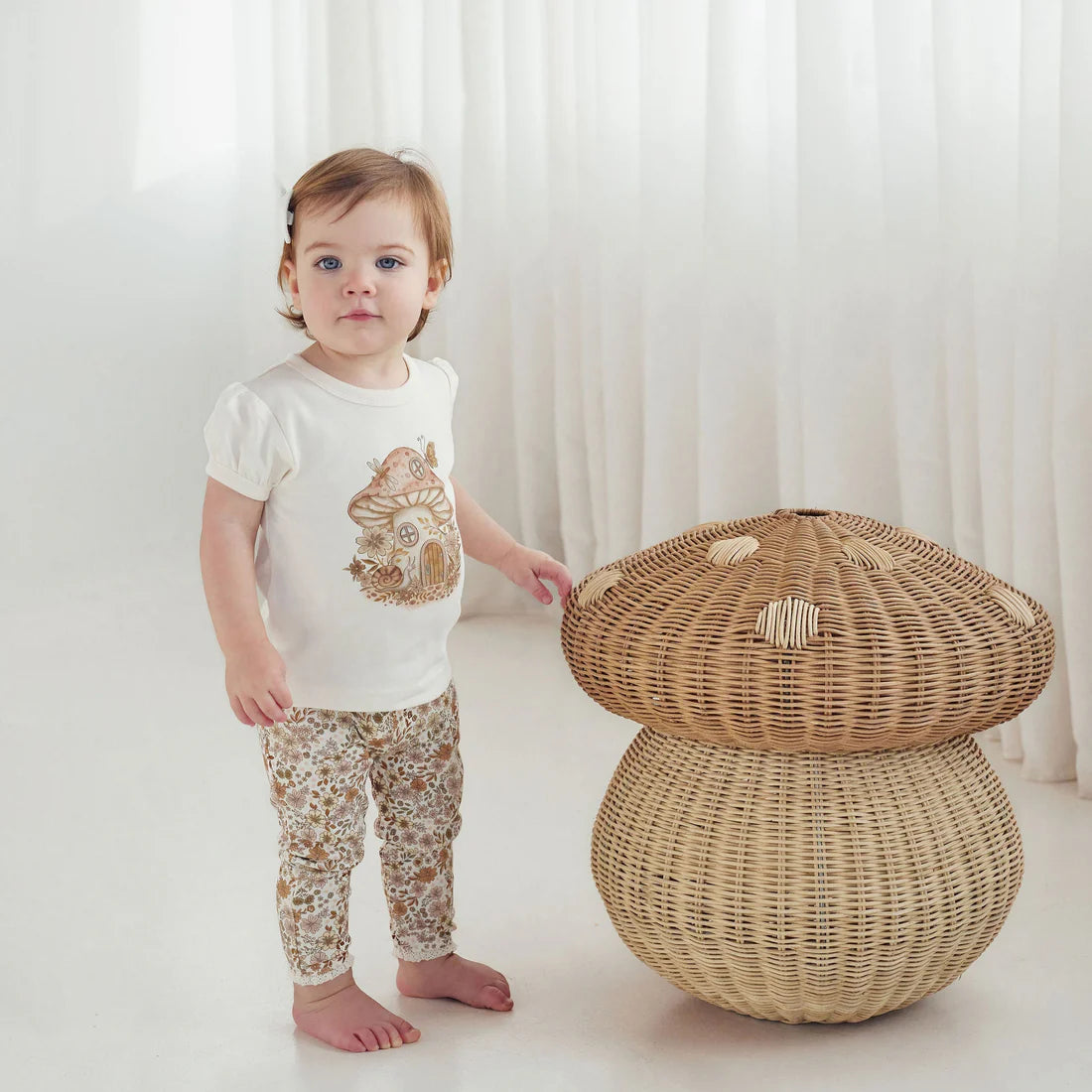 Bailey Floral Leggings || Natural | Aster & Oak