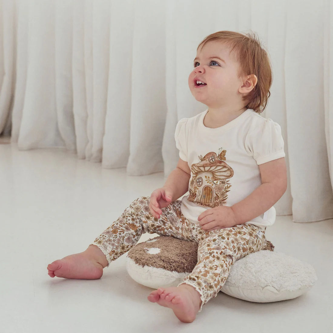 Bailey Floral Leggings || Natural | Aster & Oak