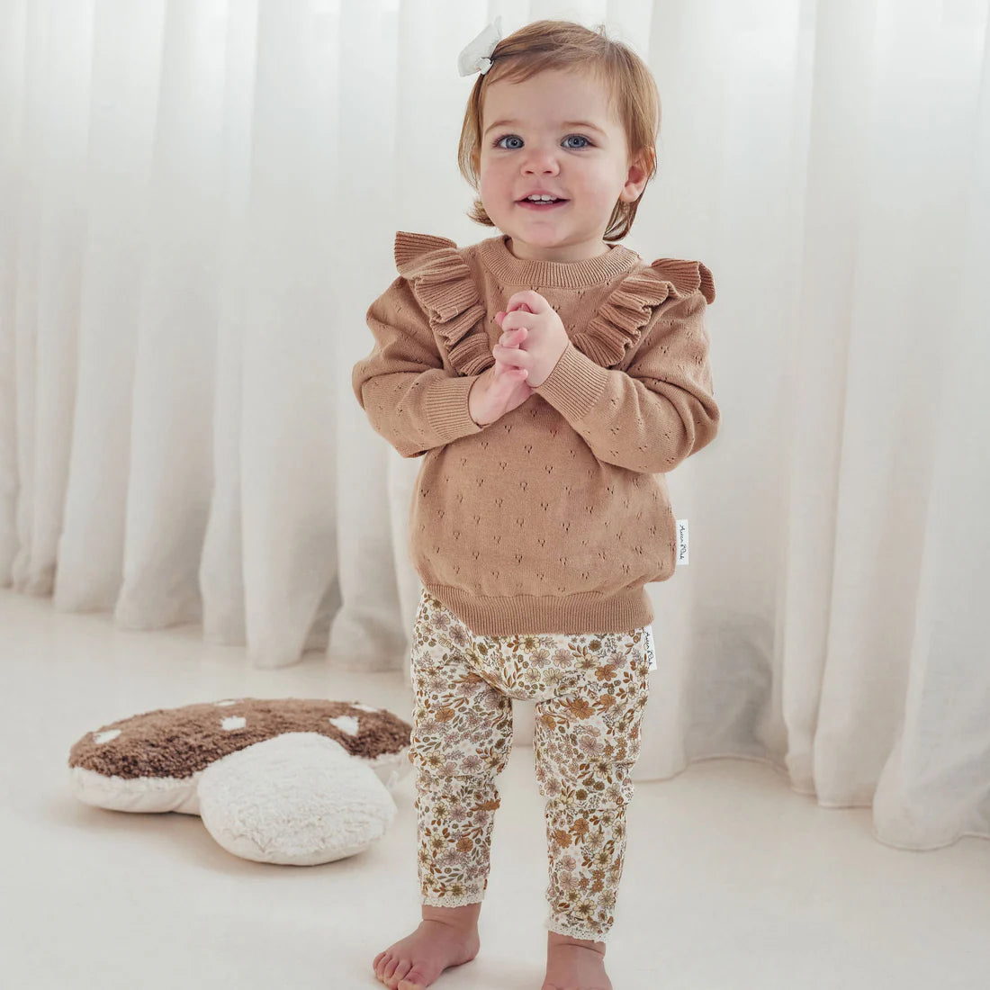 Bailey Floral Leggings || Natural | Aster & Oak