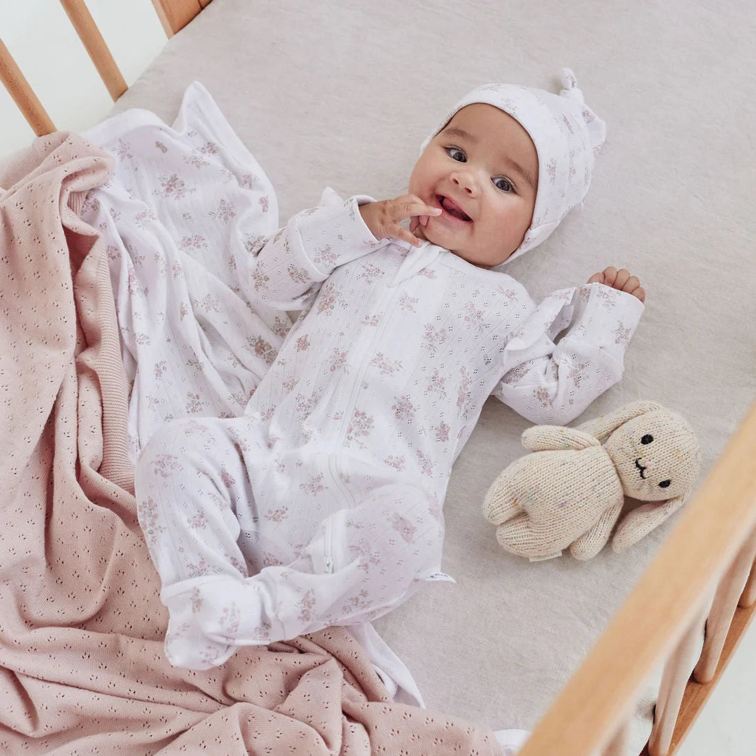 POSIE FLORAL ZIP ROMPER || White | Aster & Oak