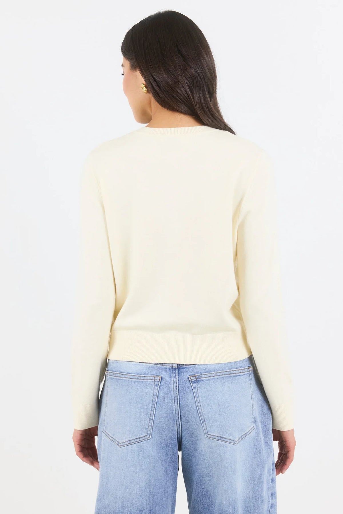 Autograph Butter Soft Fine Gauge Crewneck Cardigan | Stories Be Told