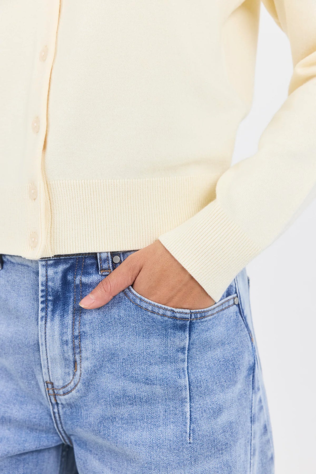 Autograph Butter Soft Fine Gauge Crewneck Cardigan | Stories Be Told
