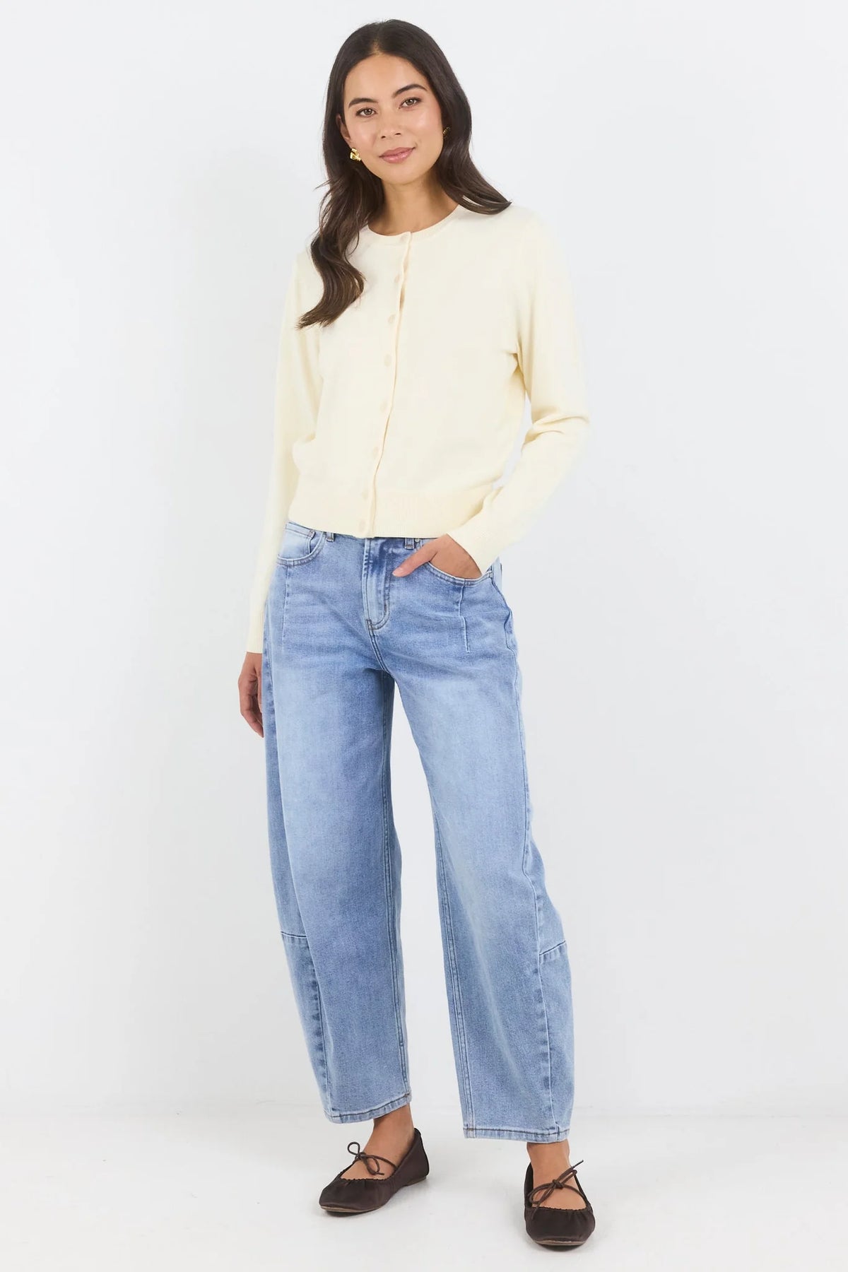 Autograph Butter Soft Fine Gauge Crewneck Cardigan | Stories Be Told