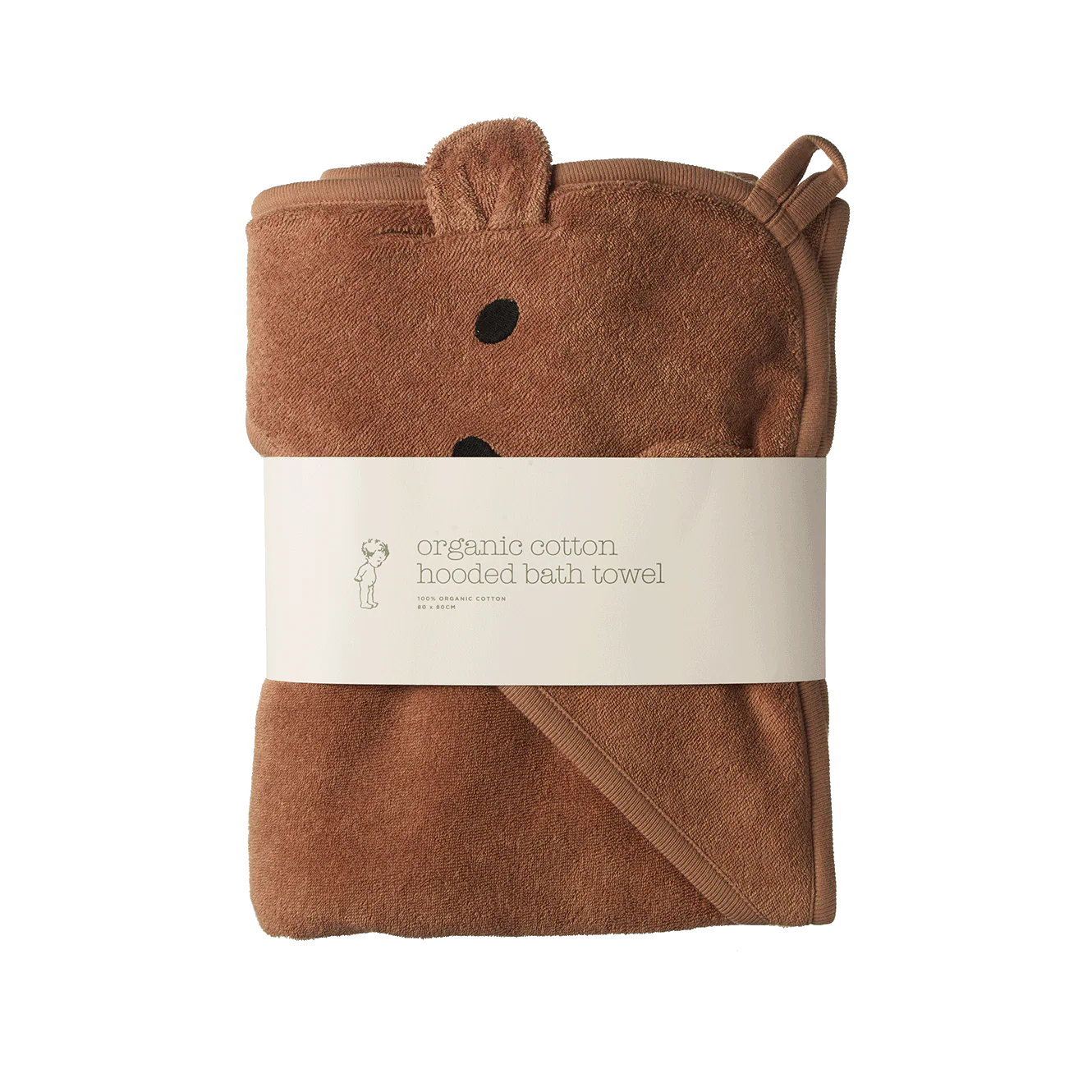 BEAR HOODED TOWEL - Hazelnut | Nature Baby