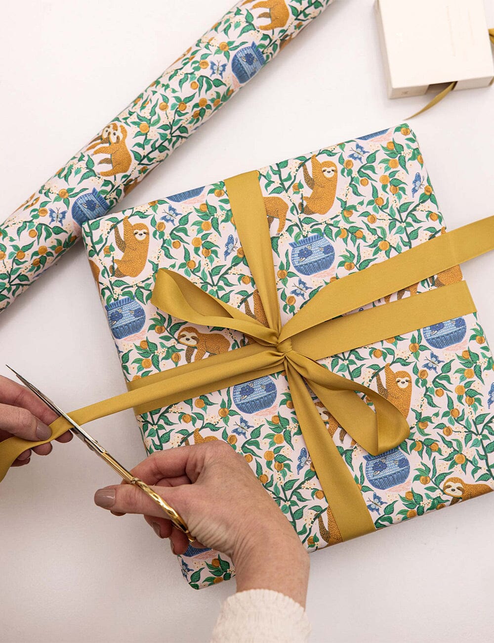 Gift Wrap Roll 3m - Sloth | Bespoke Letterpress