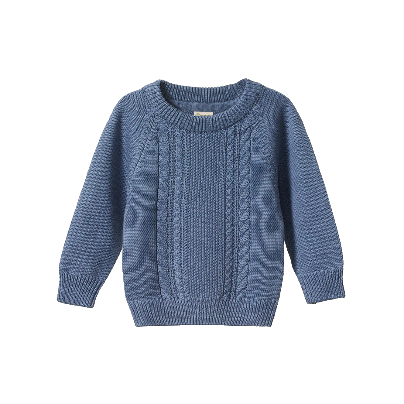 BILLY JUMPER - Dusky Blue Cable Knit | Nature Baby