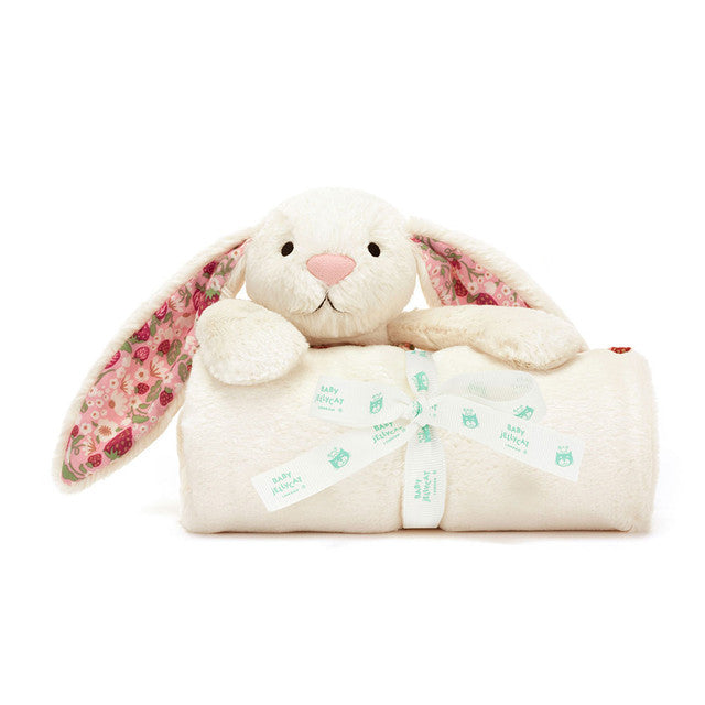 Blossom Cream Bunny 'Berry' Blankie | Jellycat